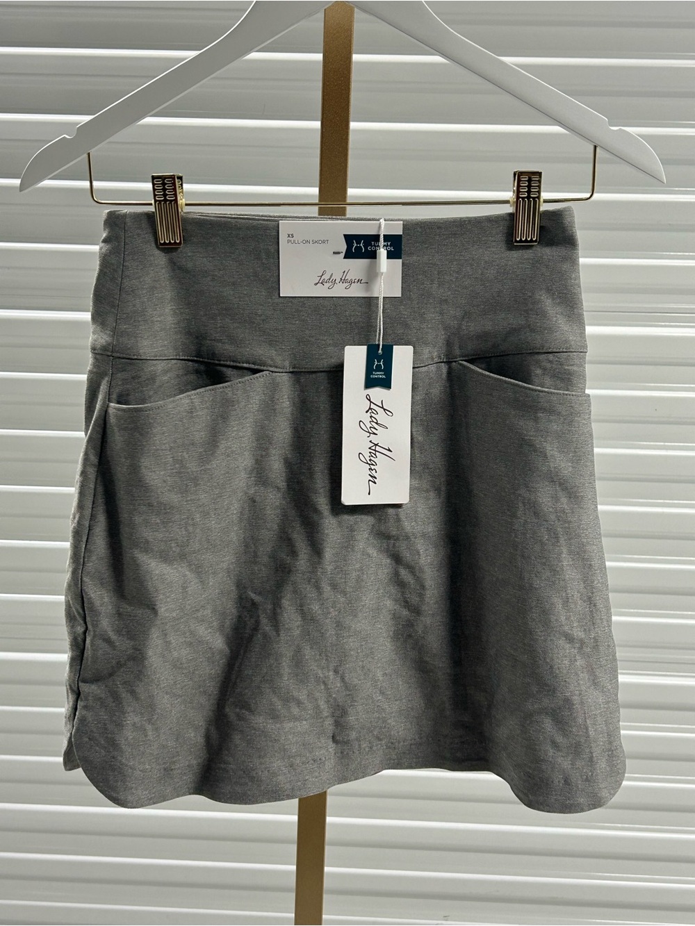 Lady Hagen Gray Pocket Golf Skort